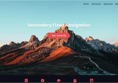 Menú con navegación fija secundaría